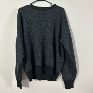 Potomac Collection Mens Geometric Pattern‎ Wool Acrylic Sweater XL Made in Italy